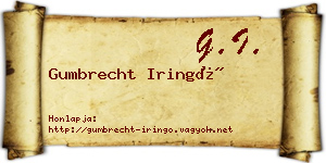 Gumbrecht Iringó névjegykártya